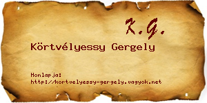Körtvélyessy Gergely névjegykártya